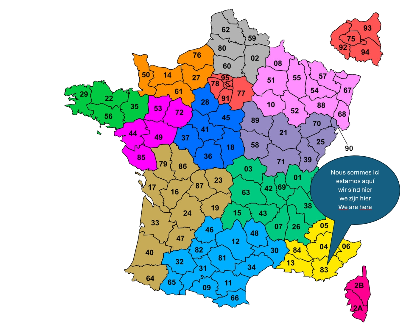 France et départements Ici